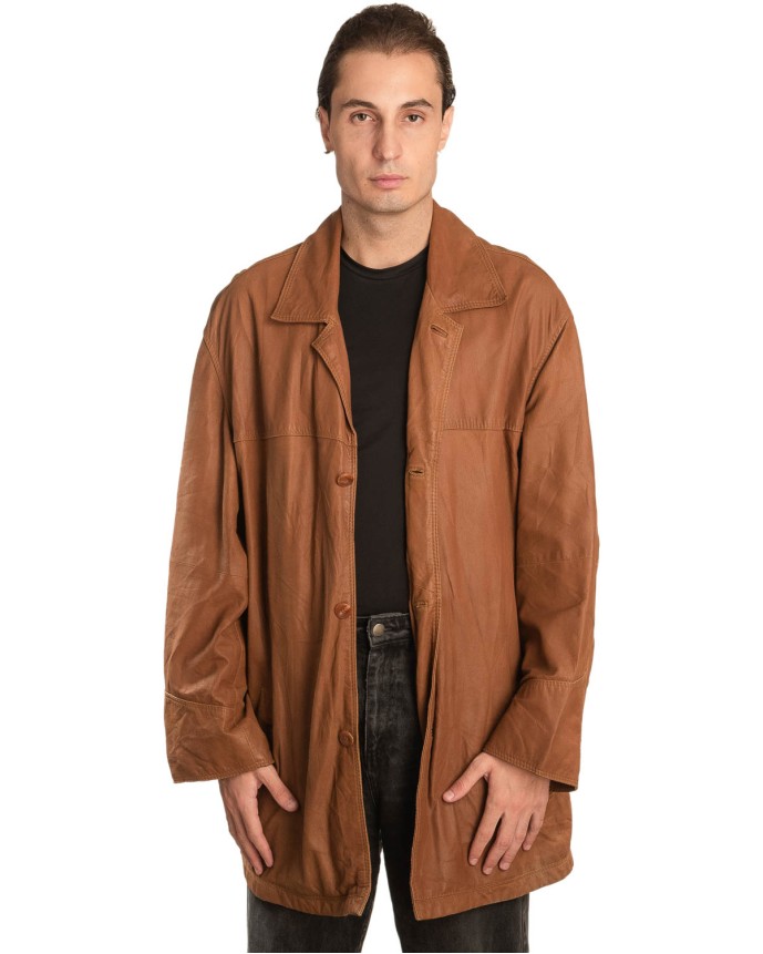 Γνήσιο Ανδρικό Δερμάτινο Μπουφάν - A225