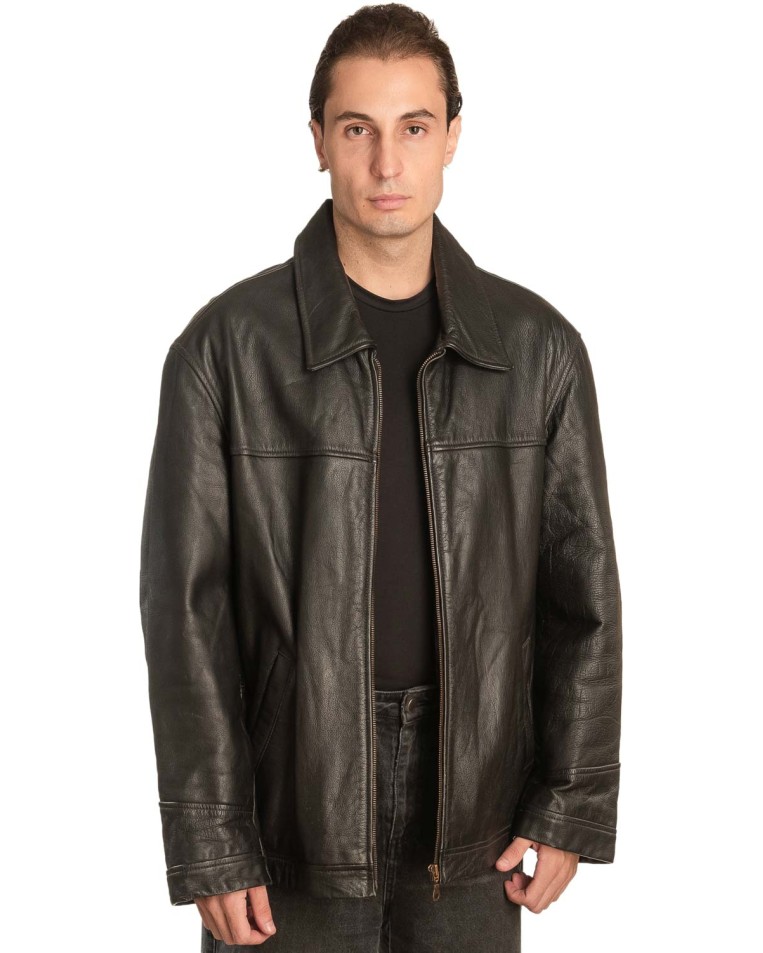 Γνήσιο Ανδρικό Δερμάτινο Μπουφάν - A227