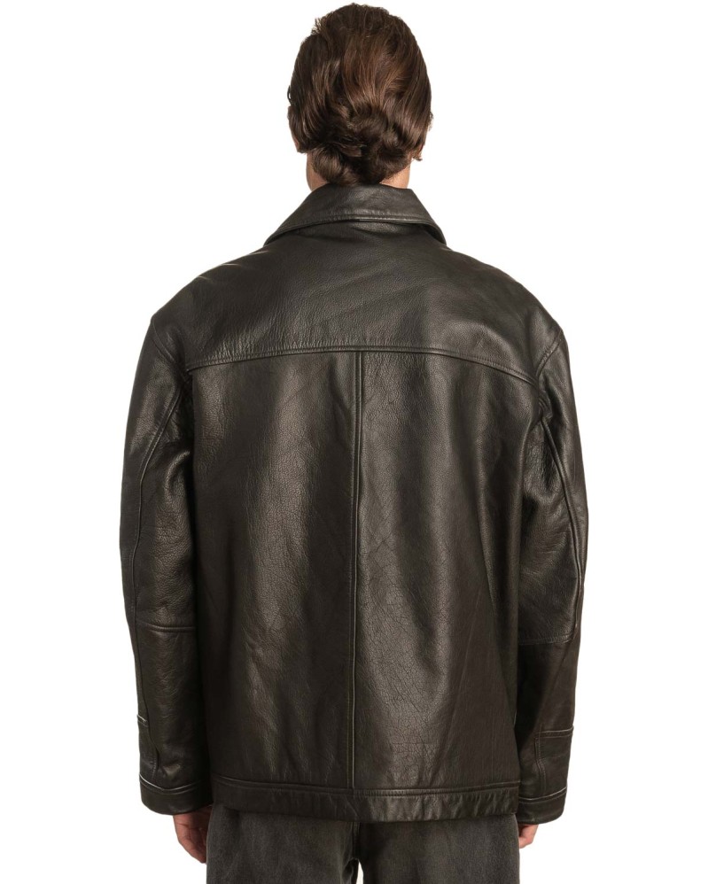 Γνήσιο Ανδρικό Δερμάτινο Μπουφάν - A227