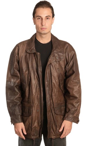 Γνήσιο Ανδρικό Δερμάτινο Μπουφάν - A229