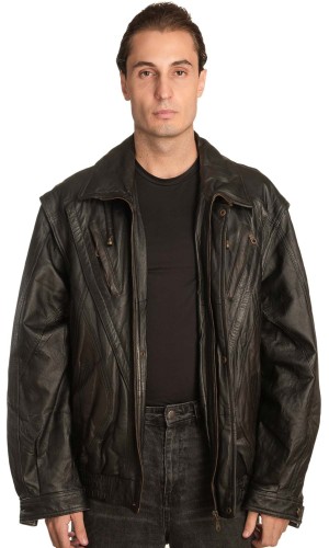 Γνήσιο Ανδρικό Δερμάτινο Μπουφάν - A241
