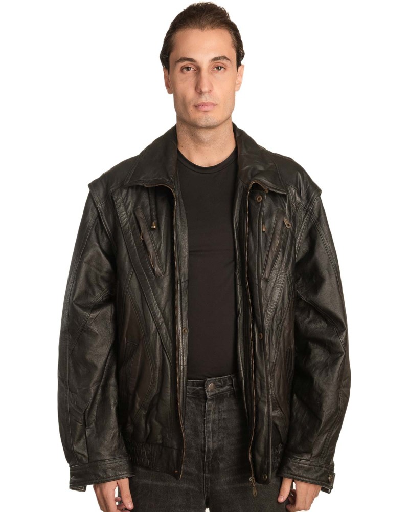 Γνήσιο Ανδρικό Δερμάτινο Μπουφάν - A241