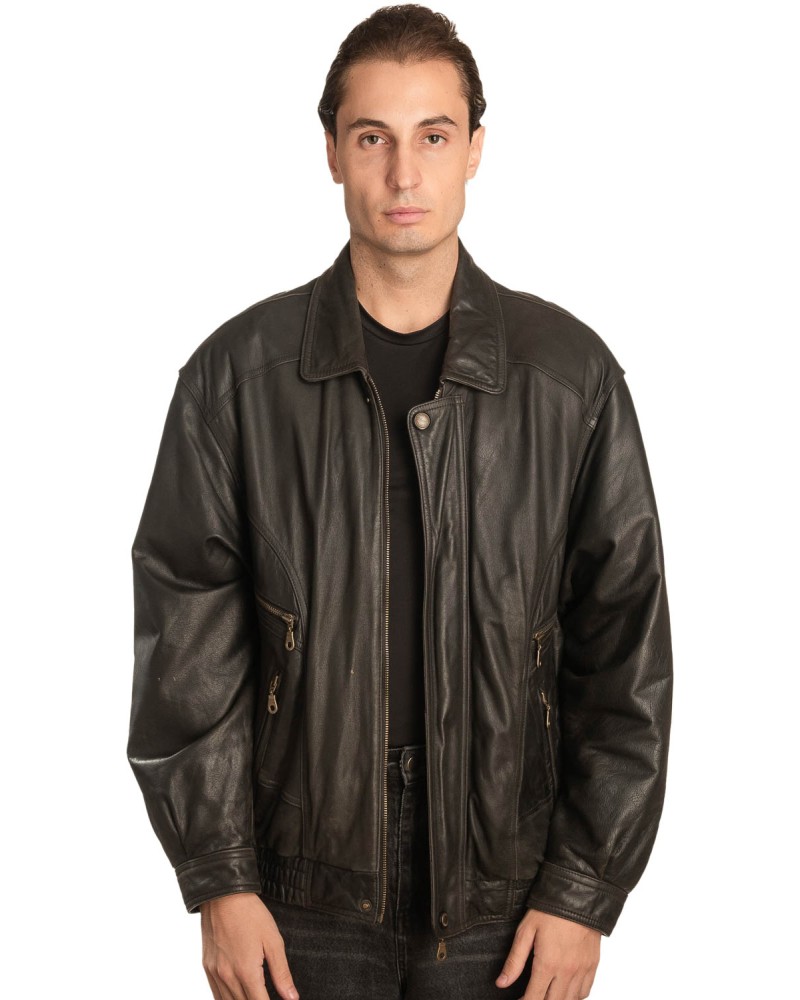 Γνήσιο Ανδρικό Δερμάτινο Μπουφάν - A243