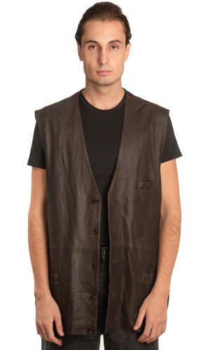 Γνήσιο Ανδρικό Δερμάτινο Γιλέκο - A245