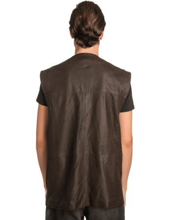 Γνήσιο Ανδρικό Δερμάτινο Γιλέκο - A245