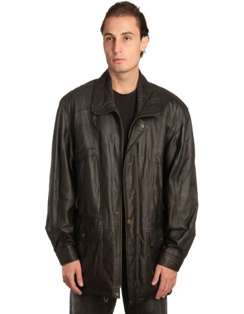 Γνήσιο Ανδρικό Δερμάτινο Μπουφάν - A246