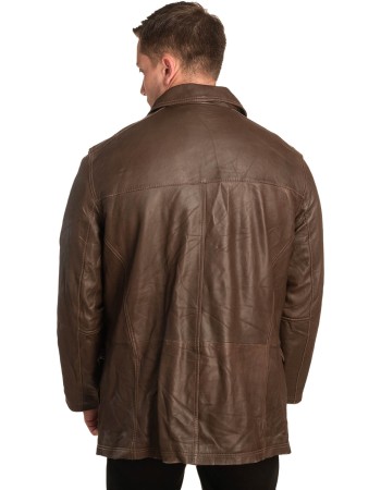  Γνήσιο Ανδρικό Δερμάτινο Μπουφάν - A259