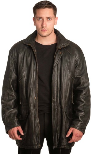  Γνήσιο Ανδρικό Δερμάτινο Μπουφάν - A273