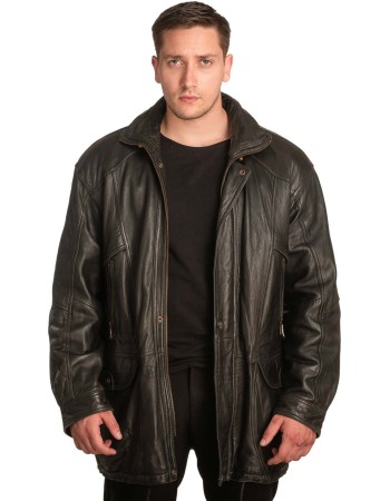  Γνήσιο Ανδρικό Δερμάτινο Μπουφάν - A273