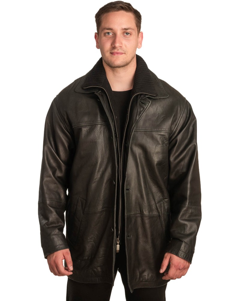  Γνήσιο Ανδρικό Δερμάτινο Μπουφάν - A275