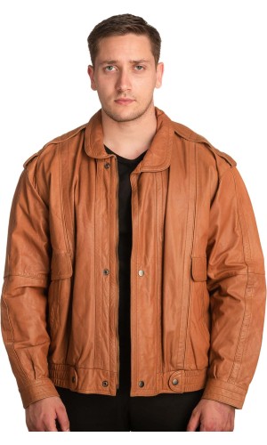 Γνήσιο Ανδρικό Δερμάτινο Μπουφάν - A284