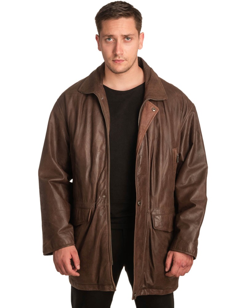 Γνήσιο Ανδρικό Δερμάτινο Μπουφάν - A289