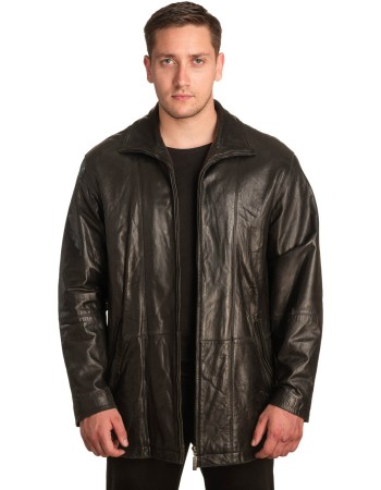  Γνήσιο Ανδρικό Δερμάτινο Μπουφάν - A300