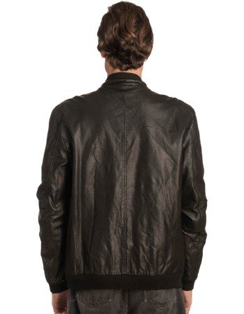 Γνήσιο Ανδρικό Δερμάτινο Μπουφάν - A301