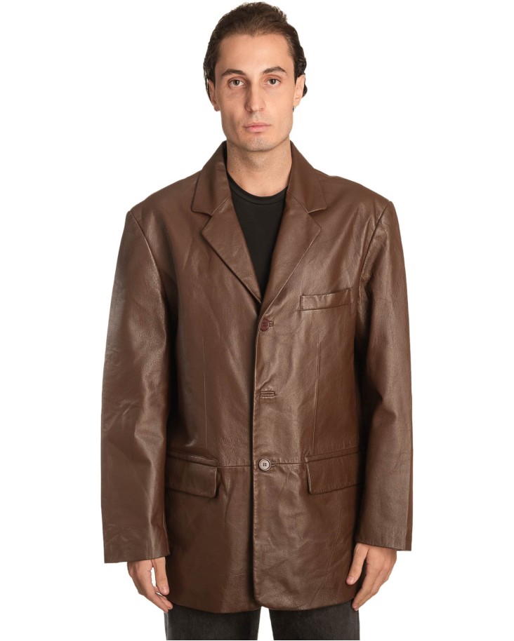 Γνήσιο Ανδρικό Δερμάτινο Σακάκι - Α305