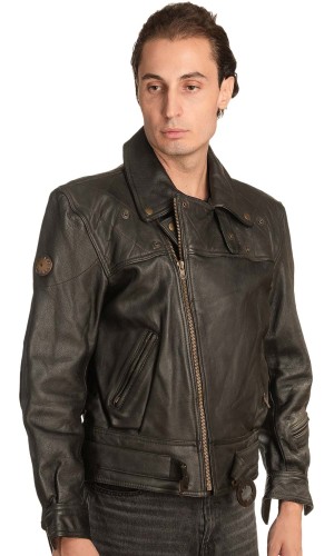 Γνήσιο Ανδρικό Δερμάτινο Μπουφάν - A307