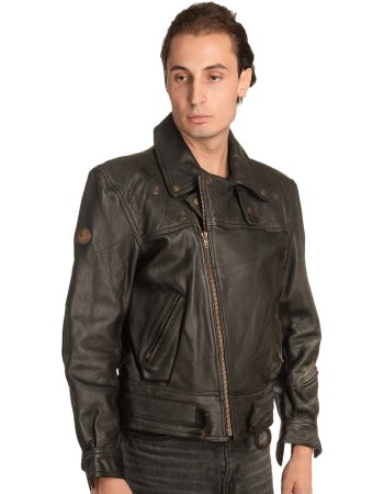 Γνήσιο Ανδρικό Δερμάτινο Μπουφάν - A307