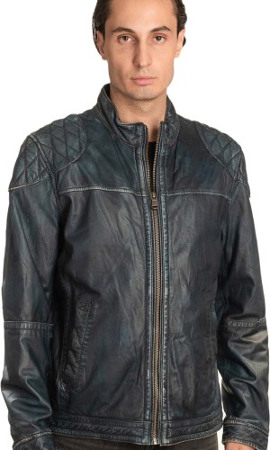  Γνήσιο Ανδρικό Δερμάτινο Μπουφάν - A308