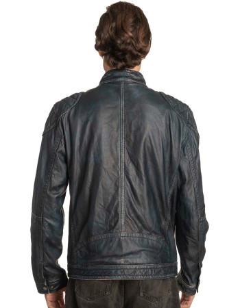  Γνήσιο Ανδρικό Δερμάτινο Μπουφάν - A308