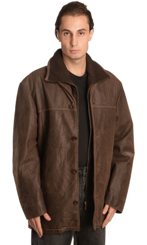 Γνήσιο Ανδρικό Δερμάτινο Μπουφάν - A309