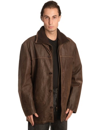 Γνήσιο Ανδρικό Δερμάτινο Μπουφάν - A309