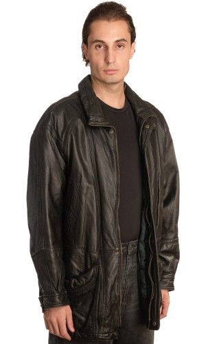 Γνήσιο Ανδρικό Δερμάτινο Μπουφάν - A317