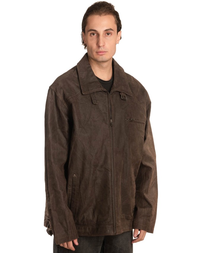 Γνήσιο Ανδρικό Δερμάτινο Μπουφάν - A319