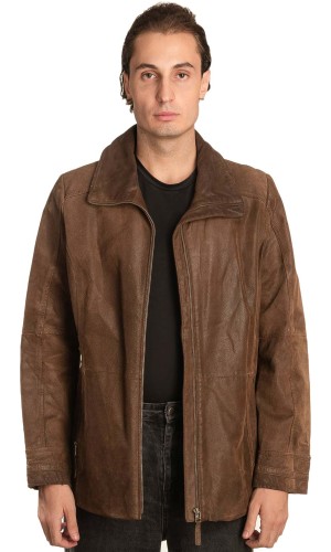 Γνήσιο Ανδρικό Δερμάτινο Μπουφάν - A320