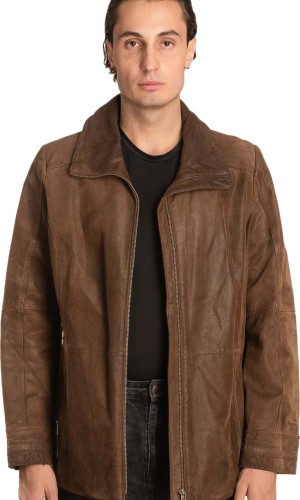 Γνήσιο Ανδρικό Δερμάτινο Μπουφάν - A320