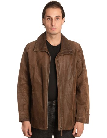 Γνήσιο Ανδρικό Δερμάτινο Μπουφάν - A320