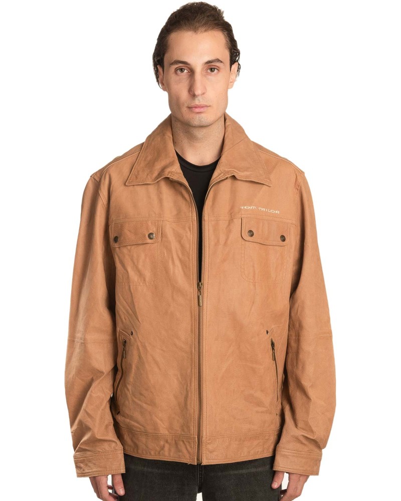 Γνήσιο Ανδρικό Δερμάτινο Μπουφάν - A328