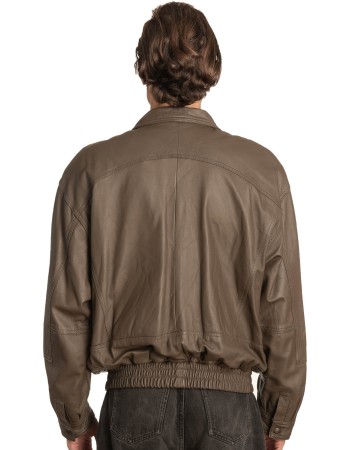  Γνήσιο Ανδρικό Δερμάτινο Μπουφάν - A332