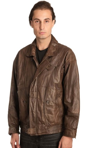 Γνήσιο Ανδρικό Δερμάτινο Μπουφάν - A333