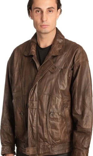 Γνήσιο Ανδρικό Δερμάτινο Μπουφάν - A333