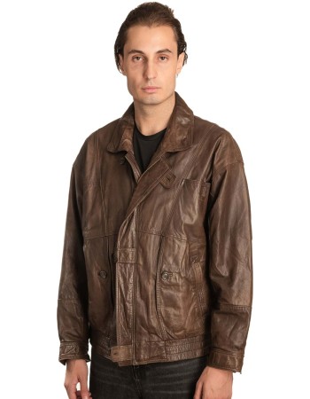 Γνήσιο Ανδρικό Δερμάτινο Μπουφάν - A333