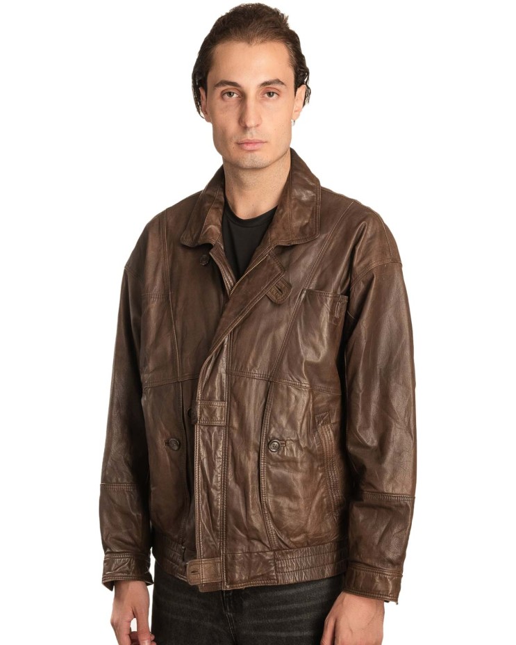 Γνήσιο Ανδρικό Δερμάτινο Μπουφάν - A333