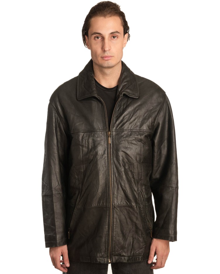 Γνήσιο Ανδρικό Δερμάτινο Μπουφάν - A334