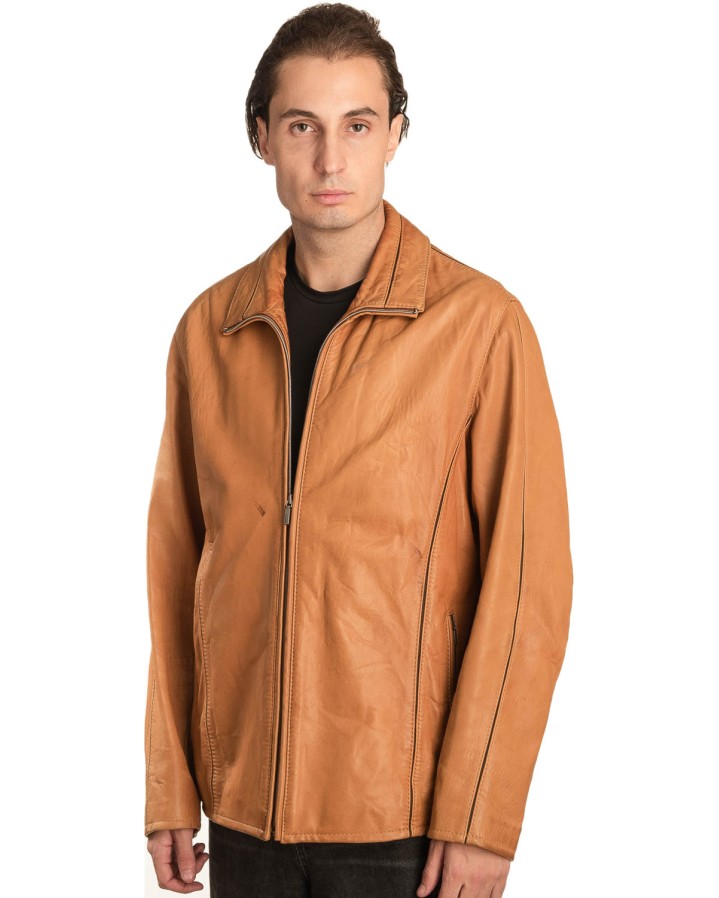 Γνήσιο Ανδρικό Δερμάτινο Μπουφάν - A335