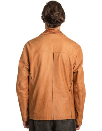 Γνήσιο Ανδρικό Δερμάτινο Μπουφάν - A335