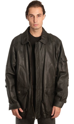 Γνήσιο Ανδρικό Δερμάτινο Μπουφάν - A338