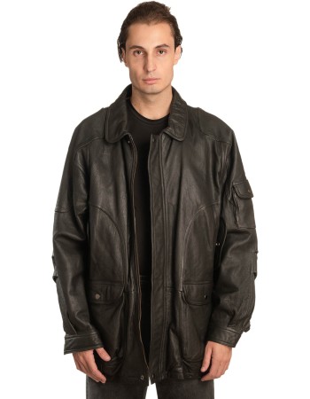 Γνήσιο Ανδρικό Δερμάτινο Μπουφάν - A338