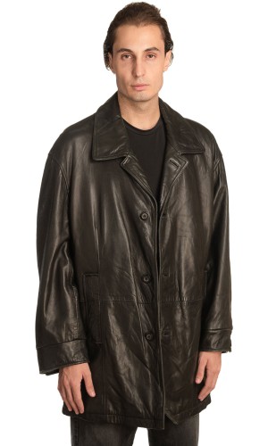  Γνήσιο Ανδρικό Δερμάτινο Μπουφάν - A340