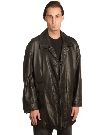  Γνήσιο Ανδρικό Δερμάτινο Μπουφάν - A340