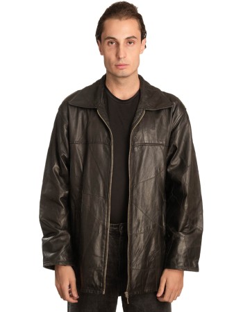  Γνήσιο Ανδρικό Δερμάτινο Μπουφάν - A341