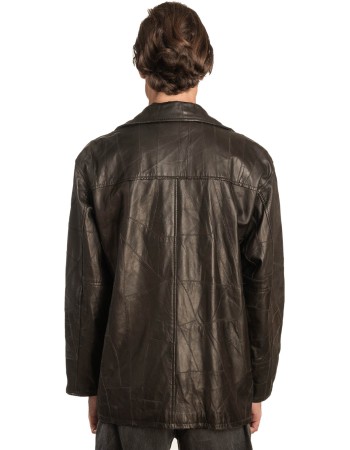  Γνήσιο Ανδρικό Δερμάτινο Μπουφάν - A341