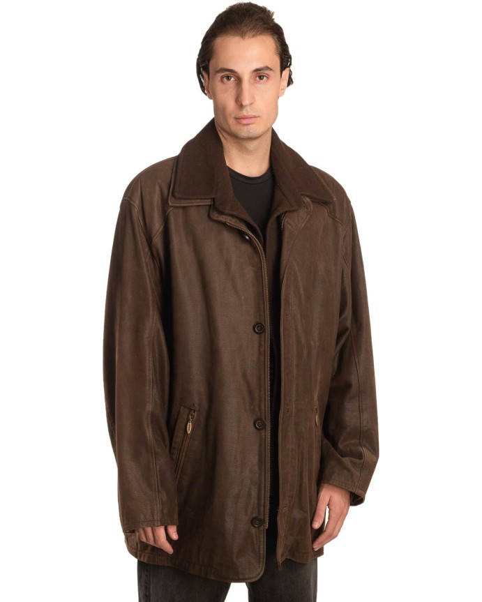 Γνήσιο Ανδρικό Δερμάτινο Μπουφάν - A344