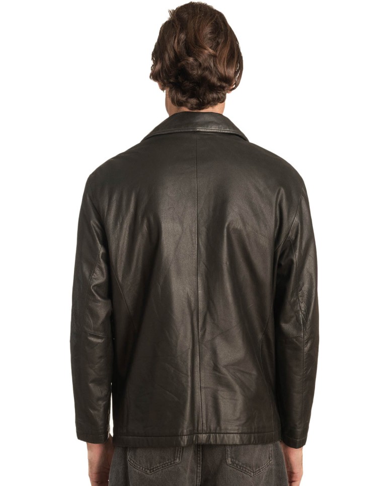 Γνήσιο Ανδρικό Δερμάτινο Μπουφάν - A345