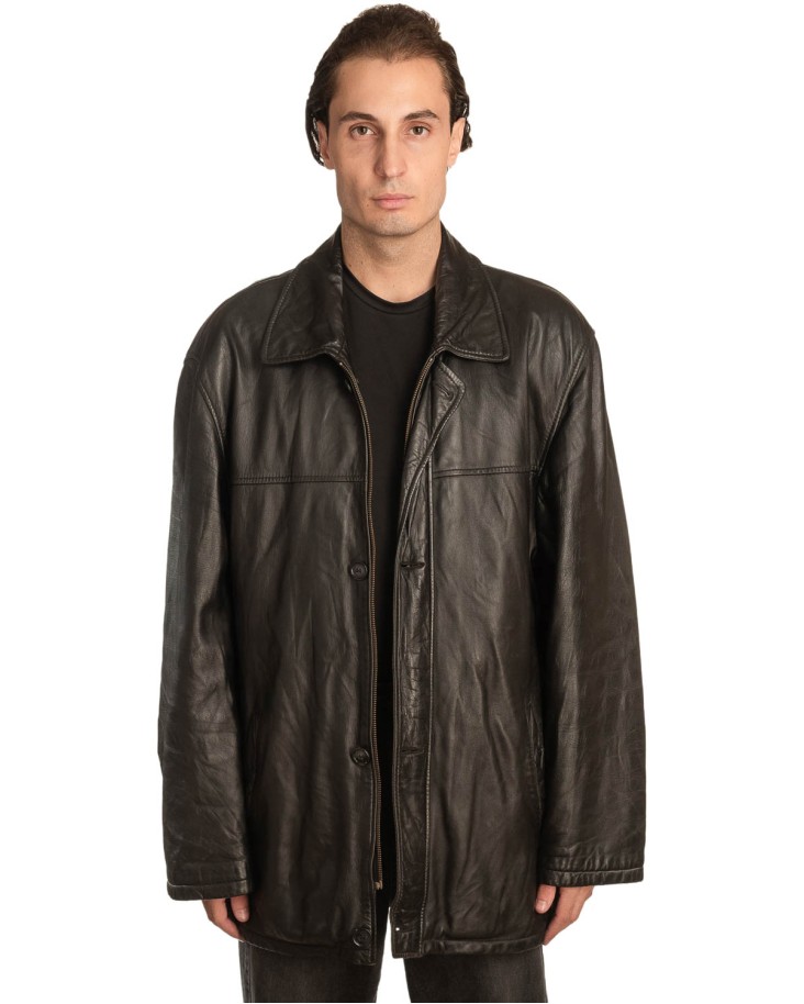 Γνήσιο Ανδρικό Δερμάτινο Μπουφάν - A348