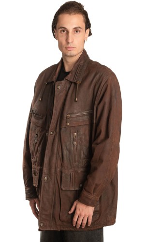 Γνήσιο Ανδρικό Δερμάτινο Μπουφάν - A349