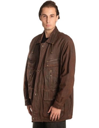 Γνήσιο Ανδρικό Δερμάτινο Μπουφάν - A349